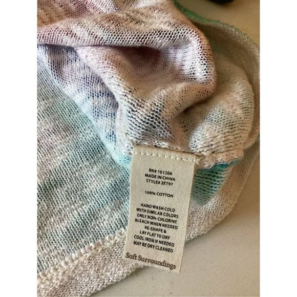 Soft Surroundings Lenore Tie Dye Pullover Sz L Boho Hippie - Picture 7 of 7